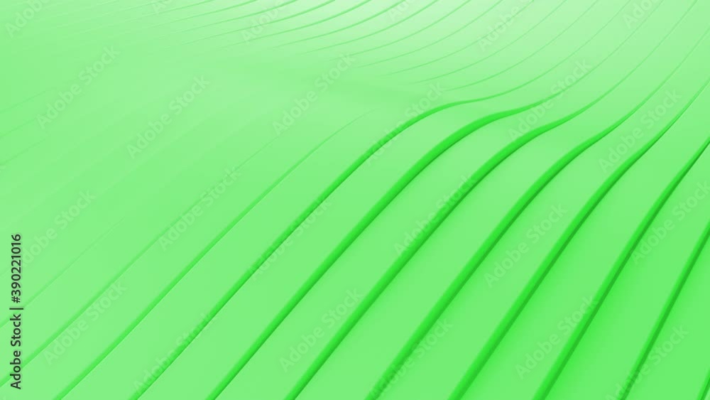 Poster abstract background with green wavy stripes. abstract cut paper rippling stripes. modern green backg
