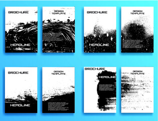 Set of Vector Flyer Templates. Brochure Design . Abstract Modern Background . Grunge 