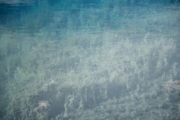 blue transparent lake