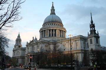 Fototapeta na wymiar Saint Paul´s Cathedral in London in December, England