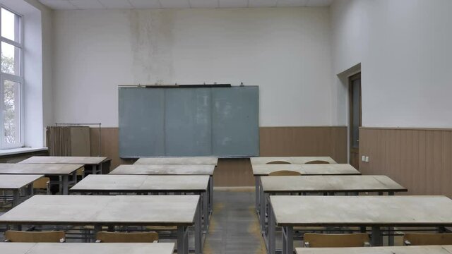 Empty Study Room, Classroom of Descriptive geometry, Engineering, Architecture, Design At University, College