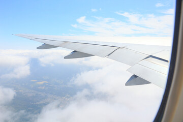 離陸直後の主翼フラップ