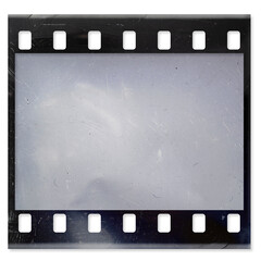 film strip background, old film snip with empty cell or window on white background with nice...