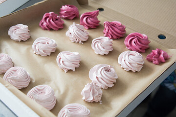 pink and white marshmallow