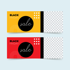 Black Friday Sale. Black Friday Sale label. Vector ad illustration. Promotional marketing discount event. Design element for sale banners, posters, cards
