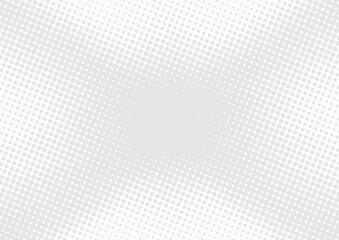 Light grey pop art background in retro comic style with halftone effect, monochrome vector illustration