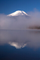 山中湖からの逆さ富士