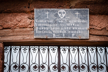 funeral poster, Madriguera, Sierra de Ayllón, Segovian province, Community of Castilla y León, Spain