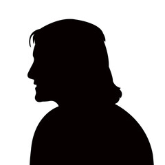 a woman head silhouette vector