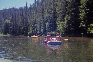 Fototapeta na wymiar National Forests, Coeur d'Alene National Forest, Idaho. Rafting the North Fork of the Coeur d'Alene River