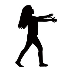 a girl body silhouette vector