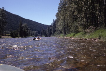 National Forests, Coeur d'Alene National Forest, Idaho. Rafting the North Fork of the Coeur d'Alene River.