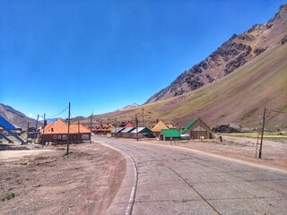 Andes Mountains - Cordillera de los Andes, Argentina/Chile. The Andes are the longest continental mountain range in the world, forming a continuous highland along the western edge of South America.