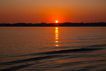 霞ヶ浦の夕日