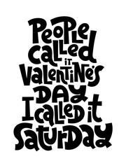 Anti Valentine hand drawn lettering