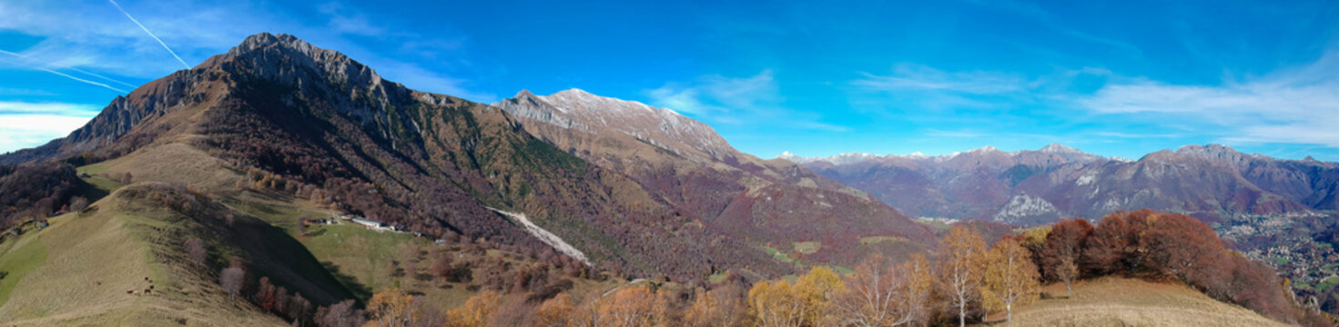 Landscape of Grigna mountain and Valsassina