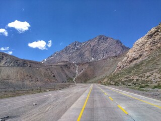 Andes Mountains - Cordillera de los Andes, Argentina/Chile. The Andes are the longest continental mountain range in the world, forming a continuous highland along the western edge of South America.
