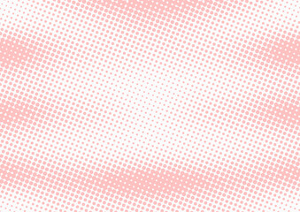 Baby pink comic book pop art background with halftone effect, dotted backdrop vector illustration