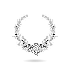 botanical floral ornament vector invitation card05