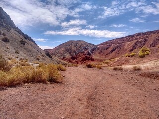 Yerbas Buenas, Valle del Arcoiris - Rainbow Valley, San Pedro de Atacama, Chile. Beautiful and colorful mountains in the Atacama desert, one of the driest places in the world. 
