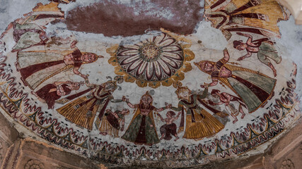 evening at kusum sarovar near govardhan