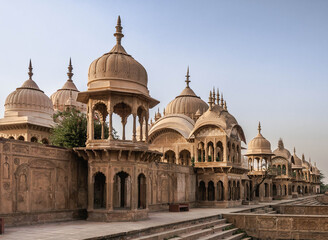 evening at kusum sarovar near govardhan