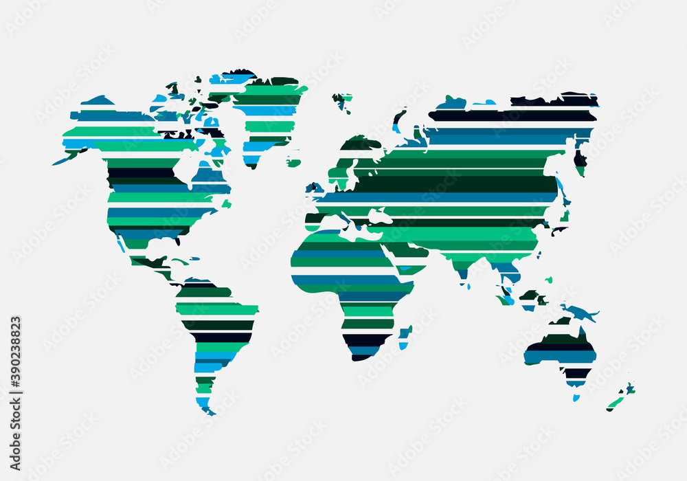 Aufkleber Icon for web design. Environment concept. Vector abstract graphic design. Vector world map
