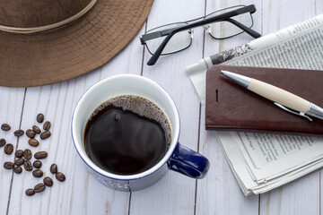 Coffee in the morning.