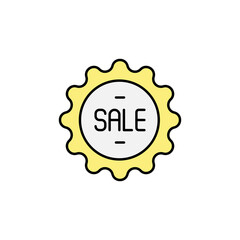 sale, discount line icon. Elements of black friday and sales icon. Premium quality graphic design icon. Can be used for web, logo, mobile app, UI, UX on white background