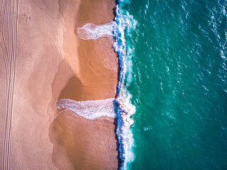 Portuguese coast sandy cliff ocean beach waves