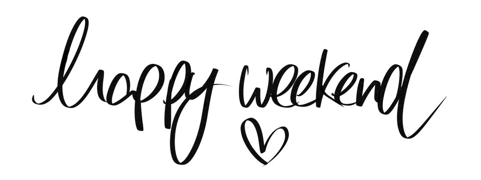 happy weekend handlettering calligraphy font typo