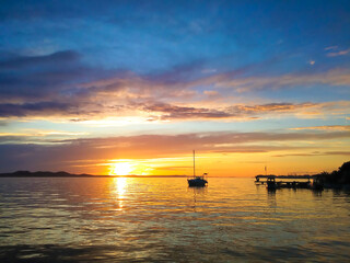 Obraz na płótnie Canvas Sunset at Marex beach in Zadar
