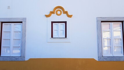 Windows in a typical portuguese house in Alentejo
