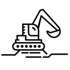 Construction equipment collection white background