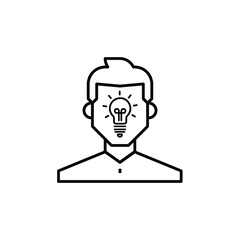 successful businessman charging battery power to another businessman's idea bulb