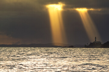raio de sol no Farol da Barra Salvador Bahia Brasil