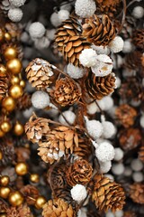 Cones and snowballs background 