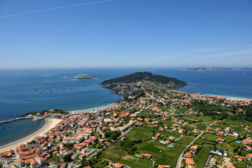 aerial view of Bayonne in Galicia