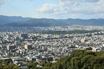 京都東山将軍塚青龍殿からの眺望　京都御所周辺
