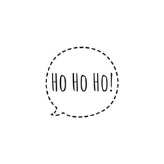 ''Ho, ho, ho'', Merry Christmas Word Lettering Illustration