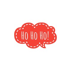 ''Ho, ho, ho'', Merry Christmas Word Lettering Illustration
