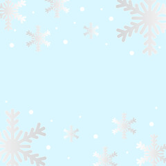 Fototapeta na wymiar Christmas winter background with snowflakes