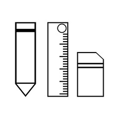 illustration of a stationary outline icon vector