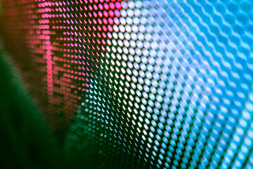 CloseUp LED blurred screen. LED soft focus background. abstract background ideal for design.
