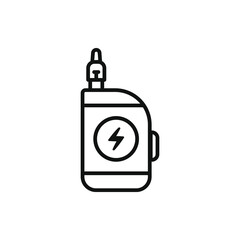 Vape, vaporizer, electric cigarette line icon isolated on white background. Vector illustration