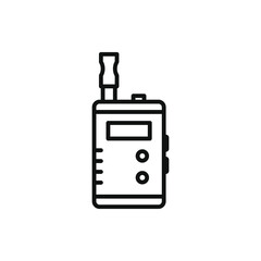 Vape, vaporizer, electric cigarette line icon isolated on white background. Vector illustration