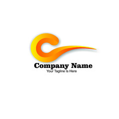 simple logo with letter C