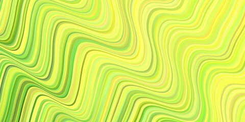 Light Green, Yellow vector pattern with wry lines.