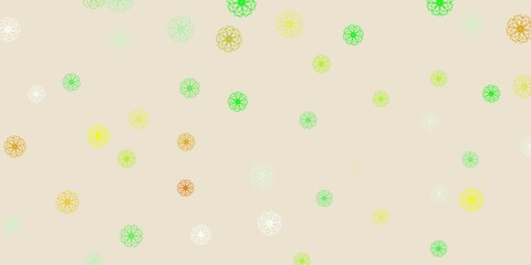 Light multicolor vector doodle texture with flowers.