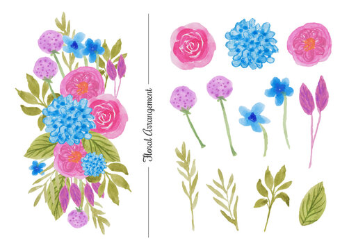 Flower Arrangement Watercolor